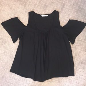 Sale!Lush szS black cutout shoulder blouse